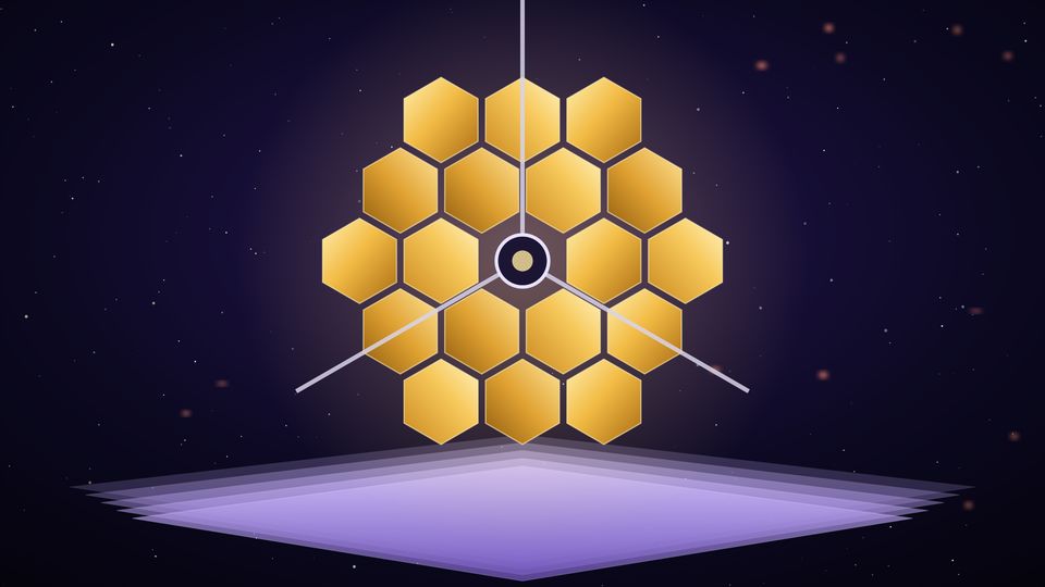 James Webb telescope mirror wallpaper preview